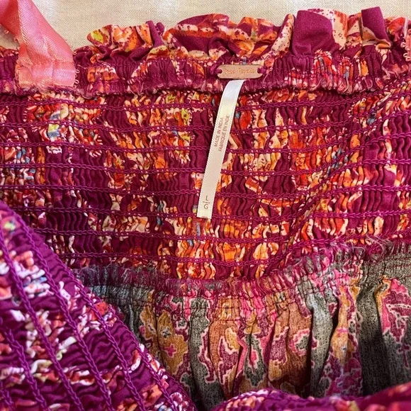 Free People Bluebell Maxi, Magenta Combo, Size Large - Picture 10 of 13